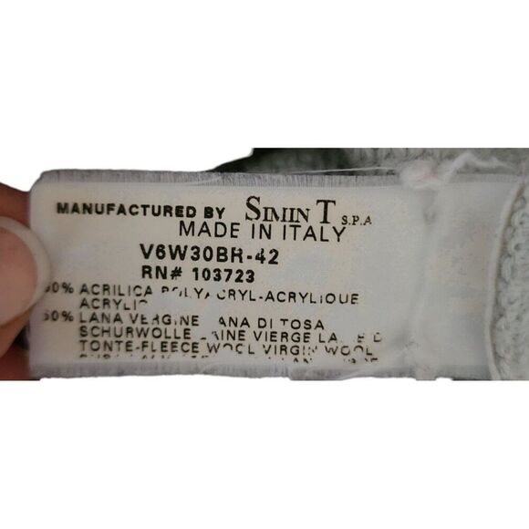 Vintage 90s AJ Armani Jeans Long Sleeve Full Zip Cardigan Sweater Womens Size L - Picture 6 of 7